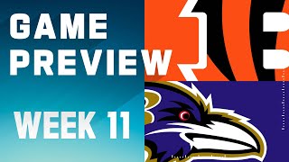 Cincinnati Bengals vs Baltimore Ravens  2023 Week 11 Game Preview [upl. by Ainivad510]