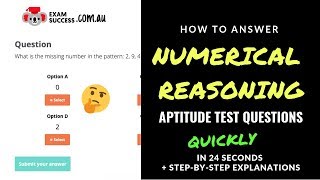 Numerical Reasoning Test Tips How to Answer in 24 Seconds [upl. by Thormora242]