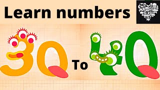 NUMBERS COUNTING Kids learn to count baby Toddlers ENDLESS NUMBERS Learn number from 30 to 40 [upl. by Ahsiemat]