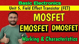 MOSFET  EMOSFET  DMOSFET  Construction Working amp Characteristics in हिन्दी [upl. by Goddard]