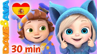 🤭 Cepilla tus Dientes  Canciones Infantiles  Videos para Niños  Dave and Ava en Español 🤭 [upl. by Egrog]