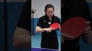 Table tennis practice teaching the correct grip of the racket [upl. by Netsirhc966]