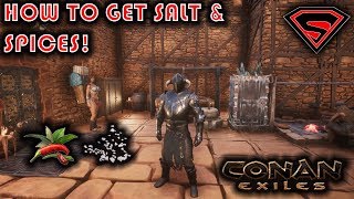 CONAN EXILES HOW TO GET SPICES AND SALT [upl. by Theis]