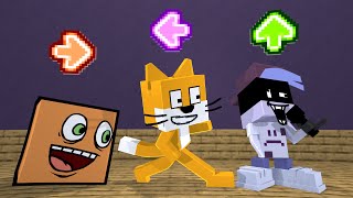 FNF Character Test  Gameplay VS Minecraft Animation  VS OrangeScratch CatBilly Silly But Bad [upl. by Anaed]