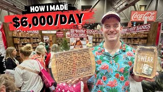 How My Woodworking Booth Made 30000 at The Biggest Craft Market in America [upl. by Ateloiv]