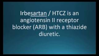 How to pronounce irbesartan  hydrochlorothiazide Avalide Memorizing Pharmacology Flashcard [upl. by Donaldson]