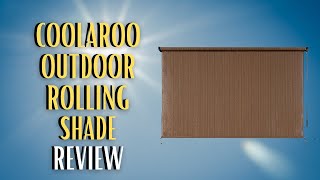 Coolaroo Light Filtering Cordless Outdoor Roller Shade How it works on my patio [upl. by Kcinom]