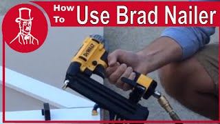 How to use a nail gun  dewalt brad nailer [upl. by Busby]