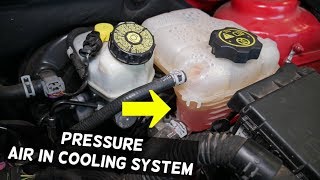 WHAT CAUSES PRESSURE AND AIR IN THE COOLING SYSTEM AND OVERFLOW TANK ON CHEVROLET CRUZE CHEVY SONIC [upl. by Eerolam]