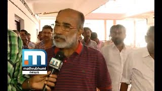 Alphons Kannanthanam Sleeps At Maliankara Relief Camp Mathrubhumi News [upl. by Ydnat]