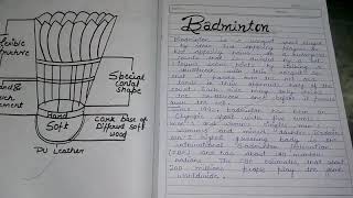 Class 12Physical education project filebadminton [upl. by Cohbath]