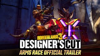 Borderlands 3 Designers Cut  Arms Race Official Trailer [upl. by Ttevi698]