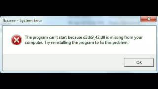 quotd3dx942dllquot is missing FIX 2018 EASY METHOD [upl. by Haidedej]