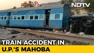 Mahakoshal Express Accident 8 Coaches Derail Near Uttar Pradeshs Kulpahar [upl. by Leuqcar]