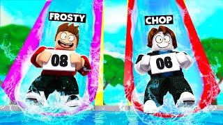 CHOP AND FROSTY RATE BEST WATER PARK RIDES ROBLOX [upl. by Nuaj38]