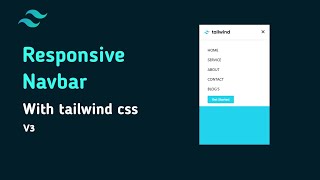 How to make a responsive navbar with react js and tailwind css  React js and tailwind css tutorial [upl. by Nalid150]