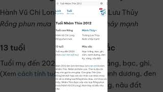 Tử Vi tuổi Nhâm Thìn 2012 [upl. by Anniahs]