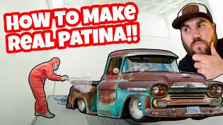 HOW TO MAKE REAL PATINA MAKING FAKE PATINA OR MATCHING YOUR EXISTING PAINT HOT RAT ROD DIY [upl. by Aniri]