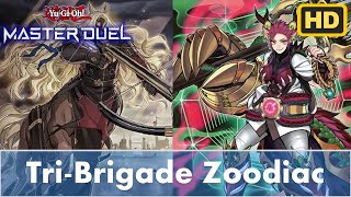 Tri Brigade Zoodiac Yu Gi Oh Master Duel  Best Deck [upl. by Gefell928]