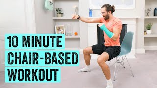 10 Minute ChairBased Workout  The Body Coach TV [upl. by Scoter]