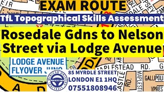 Lodge Avenue  Barking  East Ham  TfL Topographical Assessment Test 2023  Mock amp Training London [upl. by Shauna]