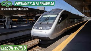 Portugals Flagship ALFA PENDULAR HighSpeed Train  LisbonPorto [upl. by Quillan671]