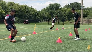 Preseason Soccer Drills  Passing  Receiving  Fitness On The Ball [upl. by Zoba]