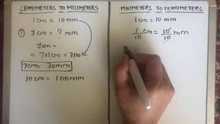 HOW TO CONVERT CENTIMETERS CM TO MILLIMETERS MM AND MILLIMETERS MM TO CENTIMETERS CM [upl. by Nnaeirelav]