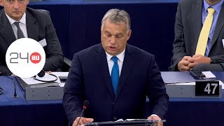 Így védekezett Orbán az Európai Parlamentben  24hu [upl. by Doowrehs]