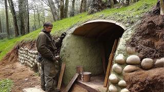 Man Builds Amazing UNDERGROUND CABIN in the Wild  Start to Finish by lesnoycraft8607 [upl. by Ettennat]