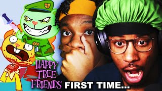 MAKING YOUTUBERS WATCH HAPPY TREE FRIENDS FOR 6 HOURS [upl. by Astto787]