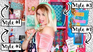 5 DIY Locker Styles Decor amp Ideas For Back To School  School Supplies Shopping [upl. by Tilagram]