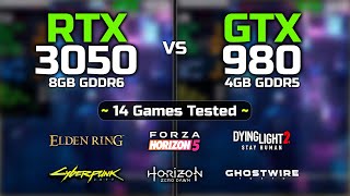 RTX 3050 vs GTX 980  14 Games Tested [upl. by Adnawt]