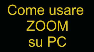 Tutorial come usare ZOOM su PC [upl. by Naehgem3]