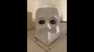 DIY Paper Mache Bauta Mask [upl. by Hnahym]