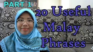 LEARN MALAY 9820 Useful Malay Phrases 1 [upl. by Arundell]