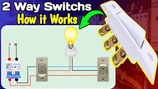 Staircase Wiring  Two Way Switching Explained  2 Way Switch Wiring Connection elegantpowertech [upl. by Gies794]