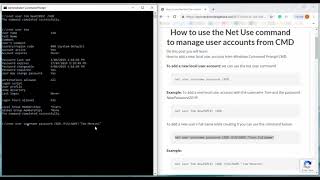 How to use the Net User command to manage user accounts from CMD [upl. by Latnahc]