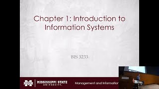 BIS 3233  Chapter 1 Introduction to Information Systems [upl. by Ahen]