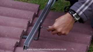 SSS Mounting a rail bracket system on roof tiles for solar rooftop DIY [upl. by Slen]