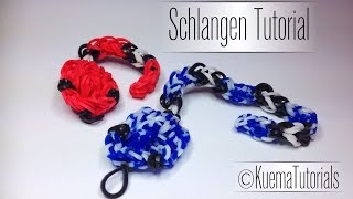 Rainbow Loom Klapperschlangen  German Tutorial [upl. by Daryl]