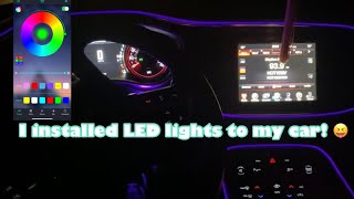 New Interior Mod Dodge Challenger DIY LED Lights Install to Dash [upl. by Eilesor556]