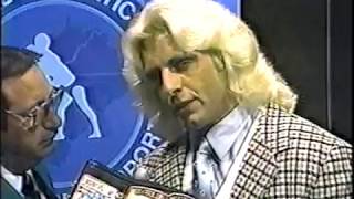 RIC FLAIR AFTER FIRST WORLD TITLE WIN 1981 [upl. by Hardigg]