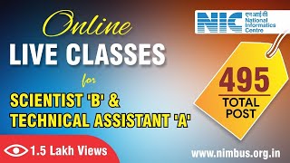 Online Live Classes for NIC Scientist B and Technical Assistant A on NIMBUS [upl. by Grew539]