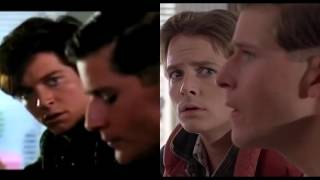 Back to the Future  Michael J Fox amp Eric Stoltz SidebySide Comparison [upl. by Llorrad]