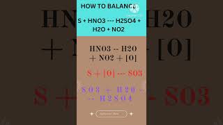 HOW TO BALANCE S  ConcHNO3  H2SO4 H2O  NO2 [upl. by Cerveny]