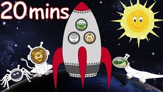 Zoom Zoom Zoom Were going to the Moon And lots more Nursery Rhymes 20 minutes [upl. by Aneej]