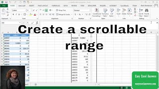 How to create a scrollable range for your data in Excel [upl. by Lienahs]