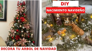 Cómo hacer un nacimiento navideño🎄🔔 Decorando mi árbol de navidad 🔔🎄 DIY CON POCO DINERO [upl. by Fontana]