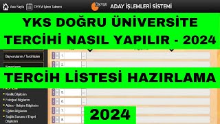 2024 YKS Tercih Nasıl Yapılır  YKS Üniversite Tercihi Yaparken Nelere Dikkat Edilmeli [upl. by Hassett]